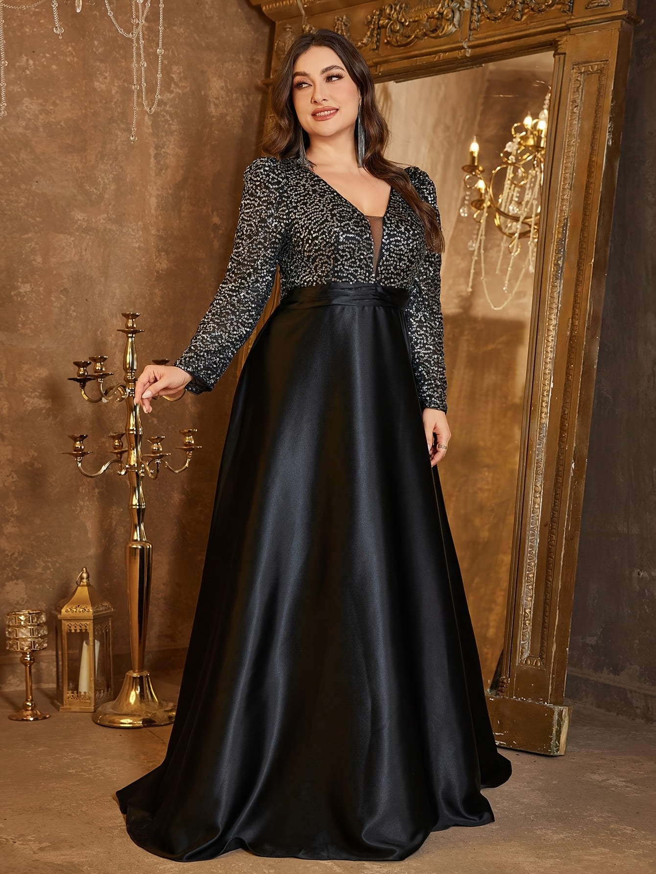 long evening dress size 8 Ladivine J858 main image 1