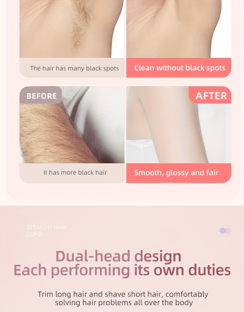 1pc rechargeable   cordless electric shaver 2in 1 unisex electric shaver   bikini trimmer wet and   hair trimmer and facial epilator for bikini under  legs   body and face Product details 4