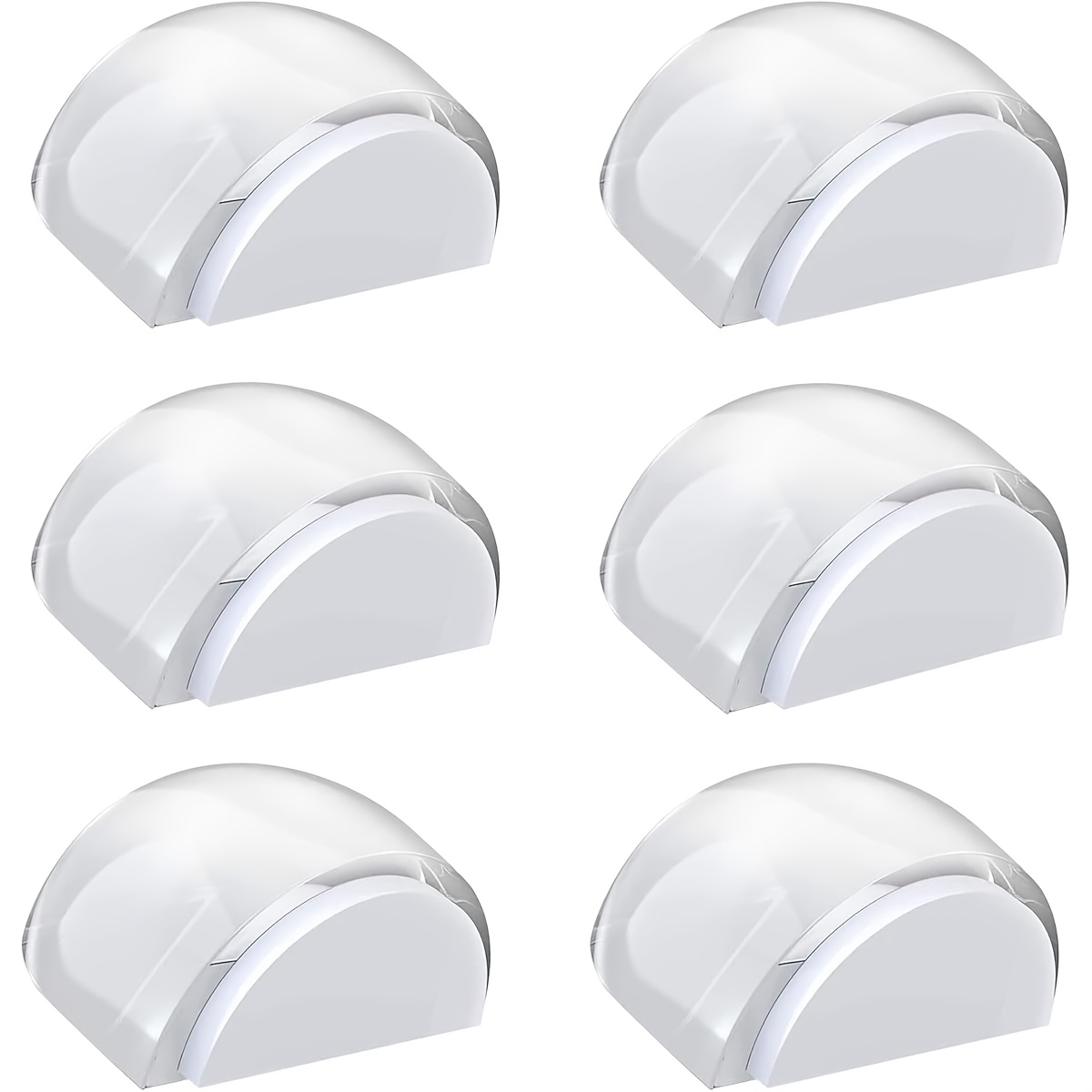 TEMU 6 Pezzi Fermaporta a - Protezione Autoadesiva per Pareti, Antiscivolo per Pavimenti in Legno/Piastrelle, Design , Dispositivo Pratico per Tenere