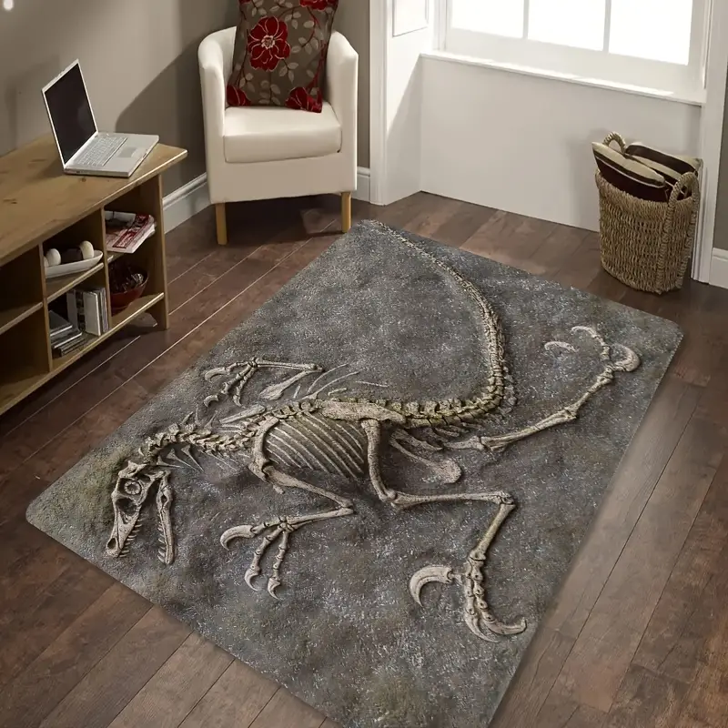 dinosaur pattern soft thickened mat 8mm machine washable suitable for bathroom room bedroom multifunctional indoor decorative mat dinosaur bathroom decoration Product details 0