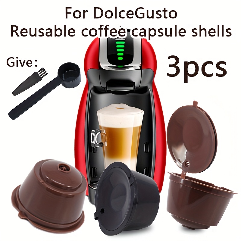 

3-pack Reusable Coffee Pods For Machines, Plastic Refillable Coffee Filters , Compatible With Genio, , Piccolo, Mini Me, , And Models