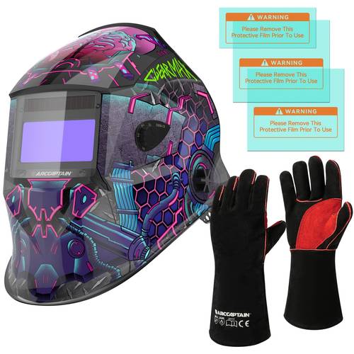 welding helmet gloves set auto darkening large view welding hood mask true color with clarity