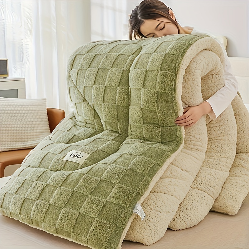 TEMU -quilted - All- , Polyester , Microfiber , Machine , Heavy Weight For Bedroom And Use