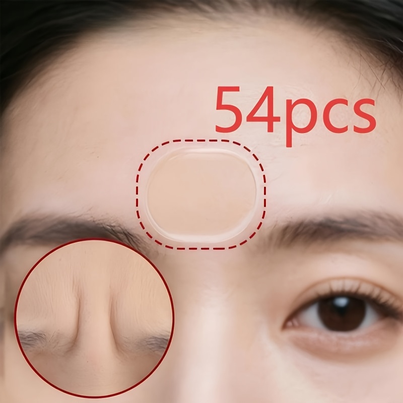 TEMU 54-count/self-adhesive Sleep Forehead Stickers - Reusable Elastic Facial Patches - Suitable For Forehead - Universal For Full Face - Washable,