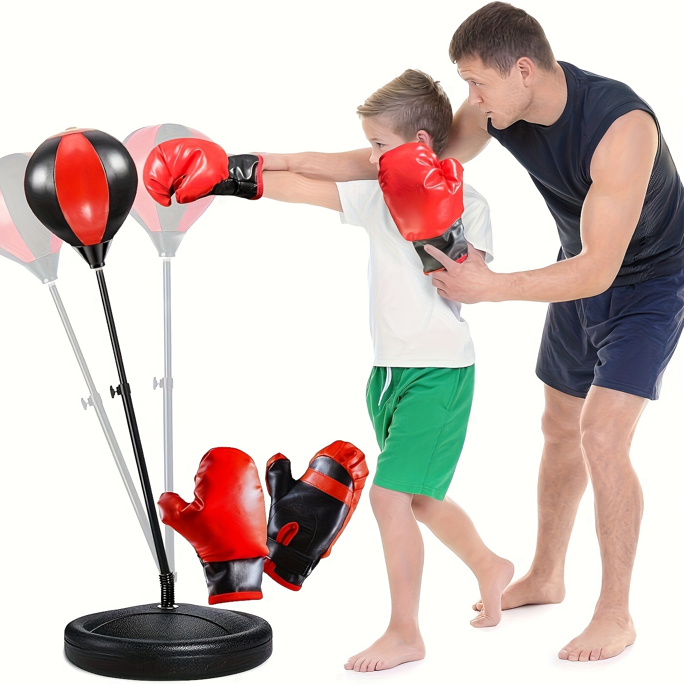 

Adjustable Punching Bag With Stand 1.03 Meters With Boxing Gloves For Boys And Girls Sports Toy