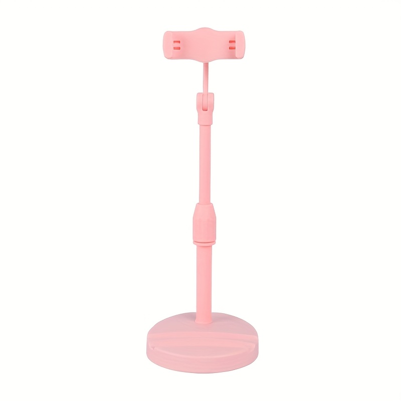 TEMU Support de Téléphone Réglable en Hauteur avec Rotation à 360° et Bras Élastique - Design -Vibration, Monture de Bureau Stable pour Streaming en