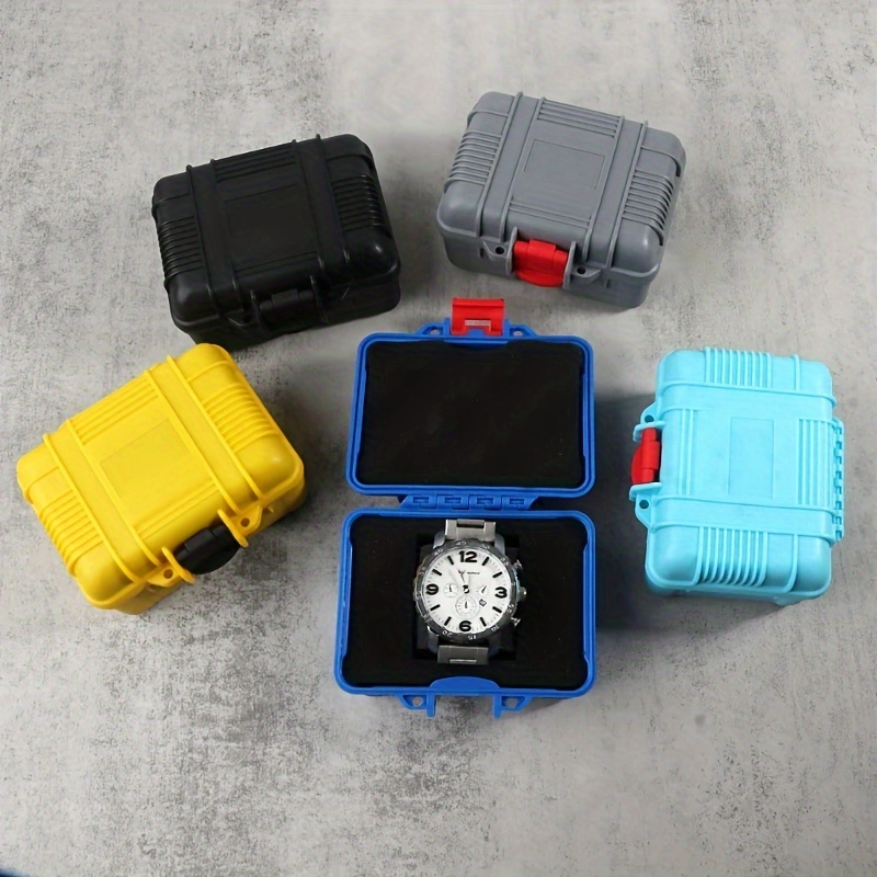 

1pc 1 Slot Durable Watch Case, Portable Plastic Watch Storage Box, Fall Prevention Watch Organizer