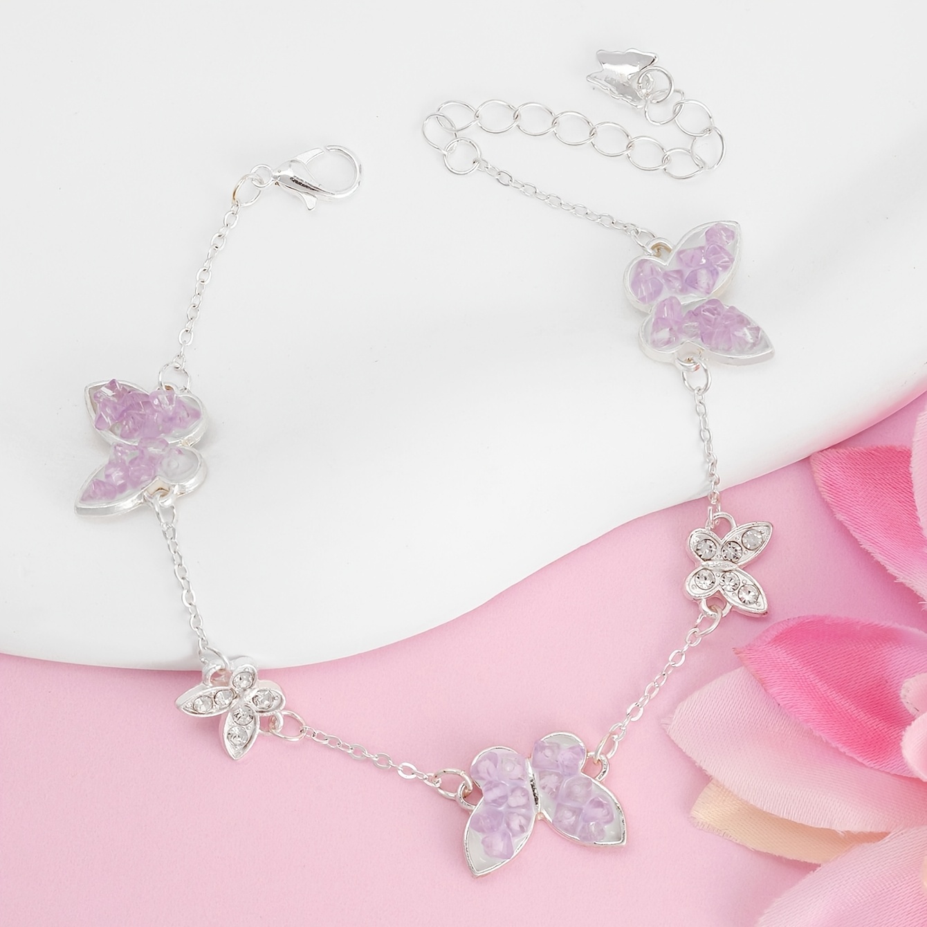 TEMU Silvery Bracelet, Sweet And Fashionable Versatile Bracelet, New Summer White Versatile Bracelet Accessory
