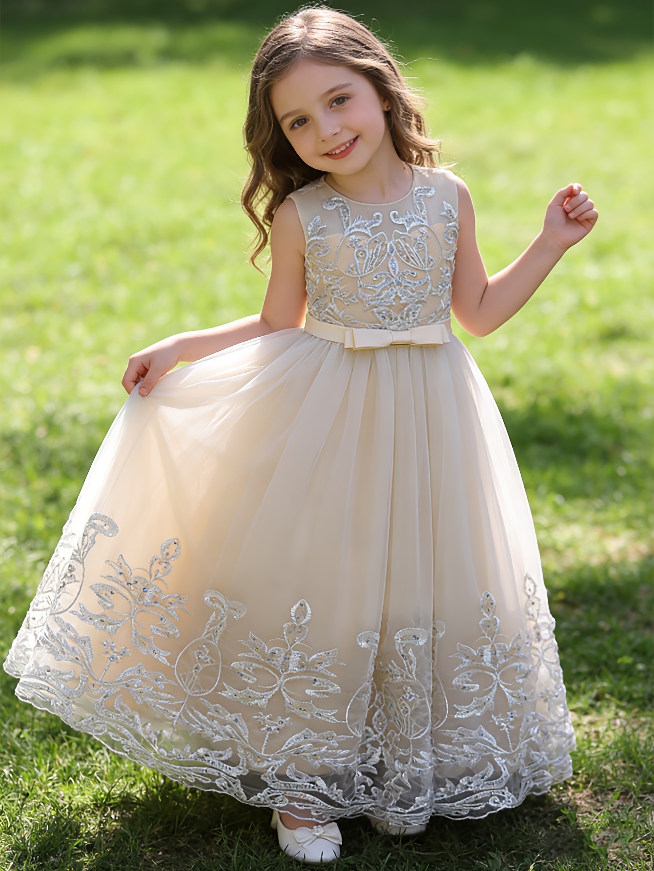 Blanco Vestidos Conjuntos De Ropa De Verano Para Niñas