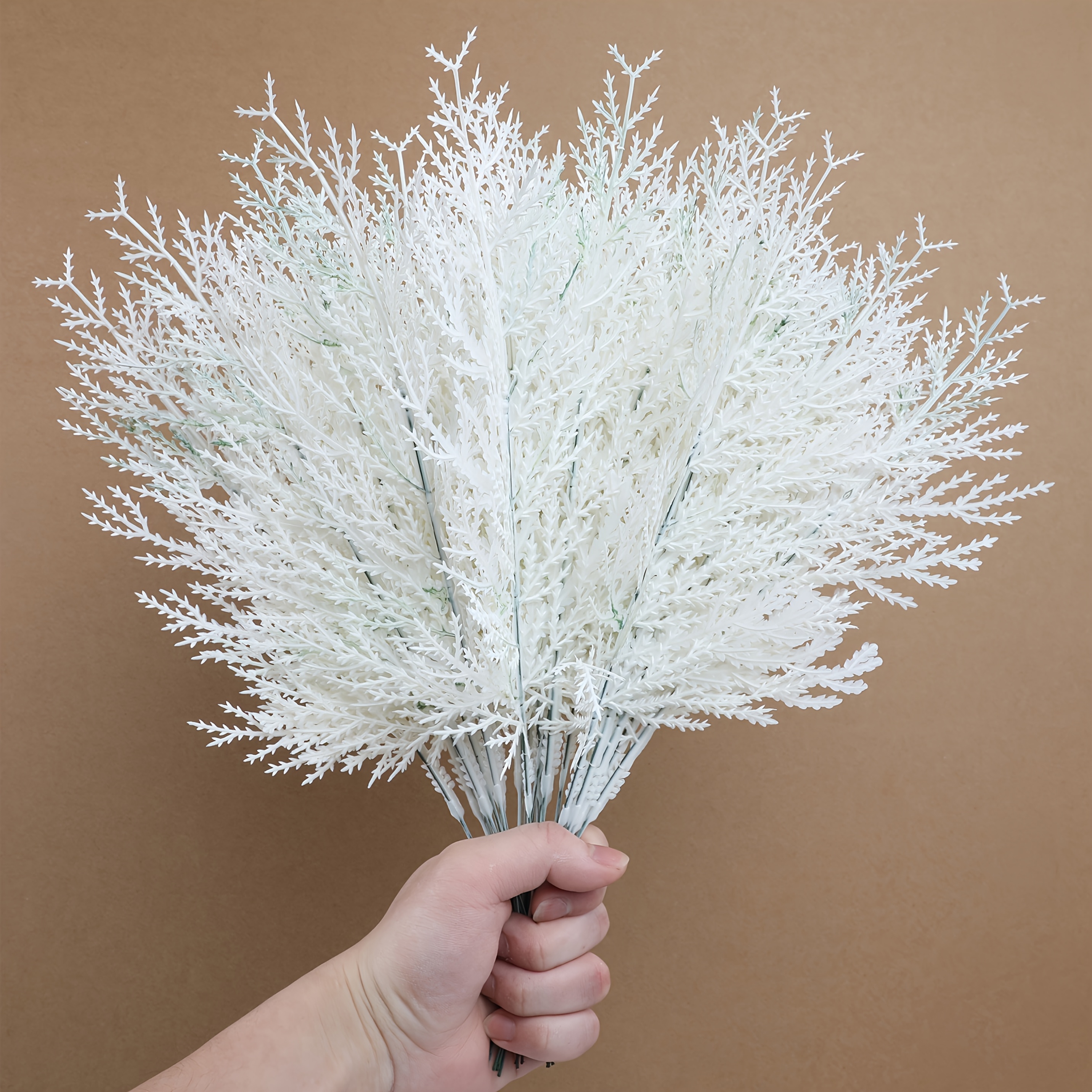 TEMU 12-24 piezas de flores artificiales navideñas con y agujas de pino artificiales de 14 pulgadas, accesorio para bricolaje, decorativo, ramo de