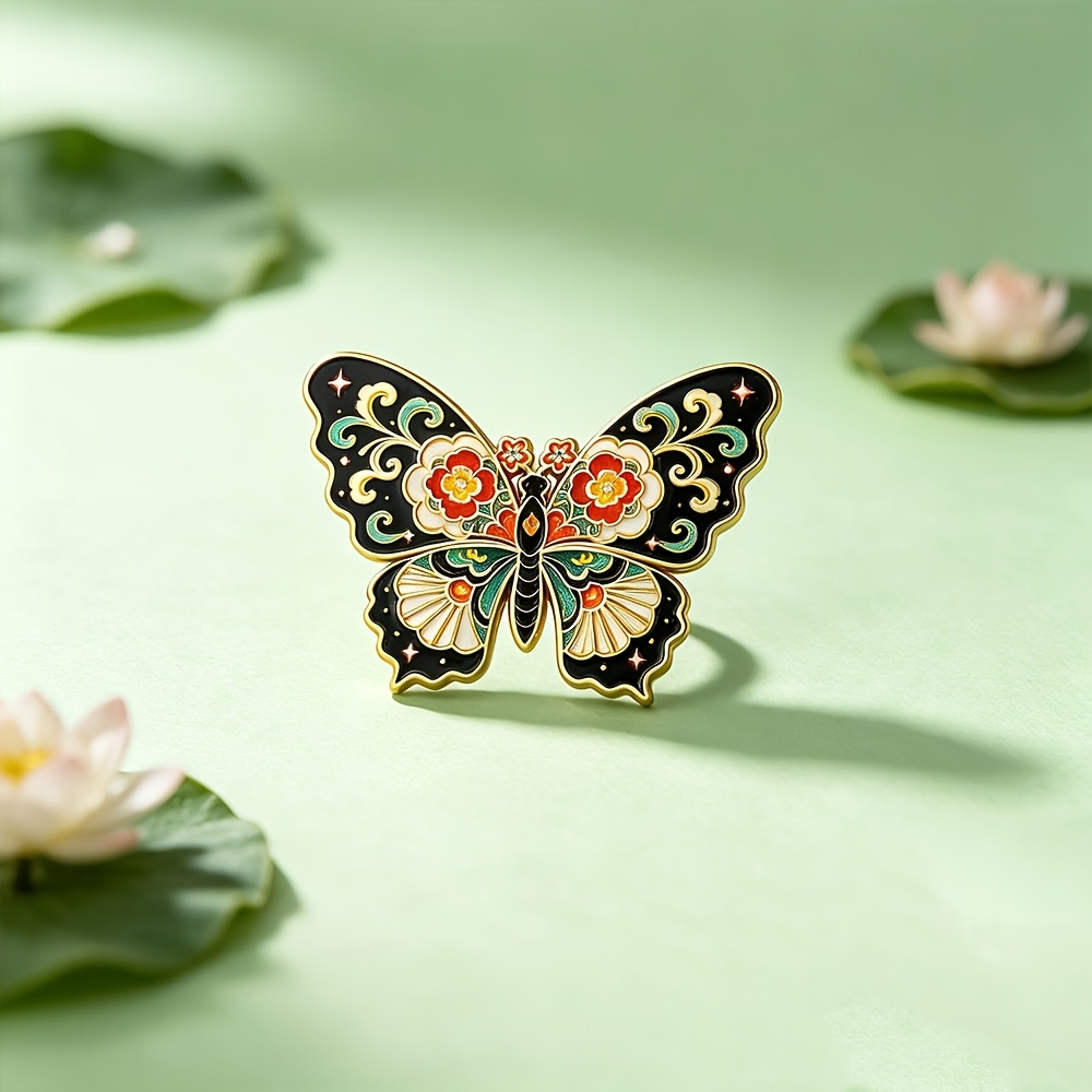 E-shop Schwarzer Schmetterling Emaille-Brosche, modische dekorative Broschen, Ornamente, Revers-, -Abzeichen, Schmuckgeschenke
