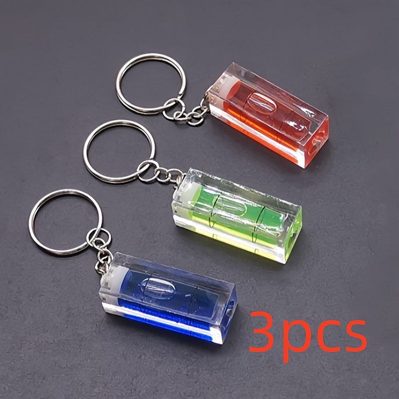 3pcs Keychain Level, Bubble Level Measuring Tool, Picture Frame Wall Art Gift Keychain Level