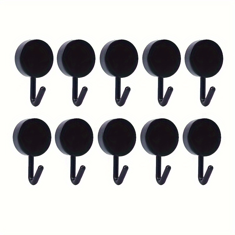 TEMU 10pcs Self Adhesive Wall Hook Hanger Coat Bag Bathroom Door Kitchen Towel Hanger Hooks Home Wall Storage Accessories