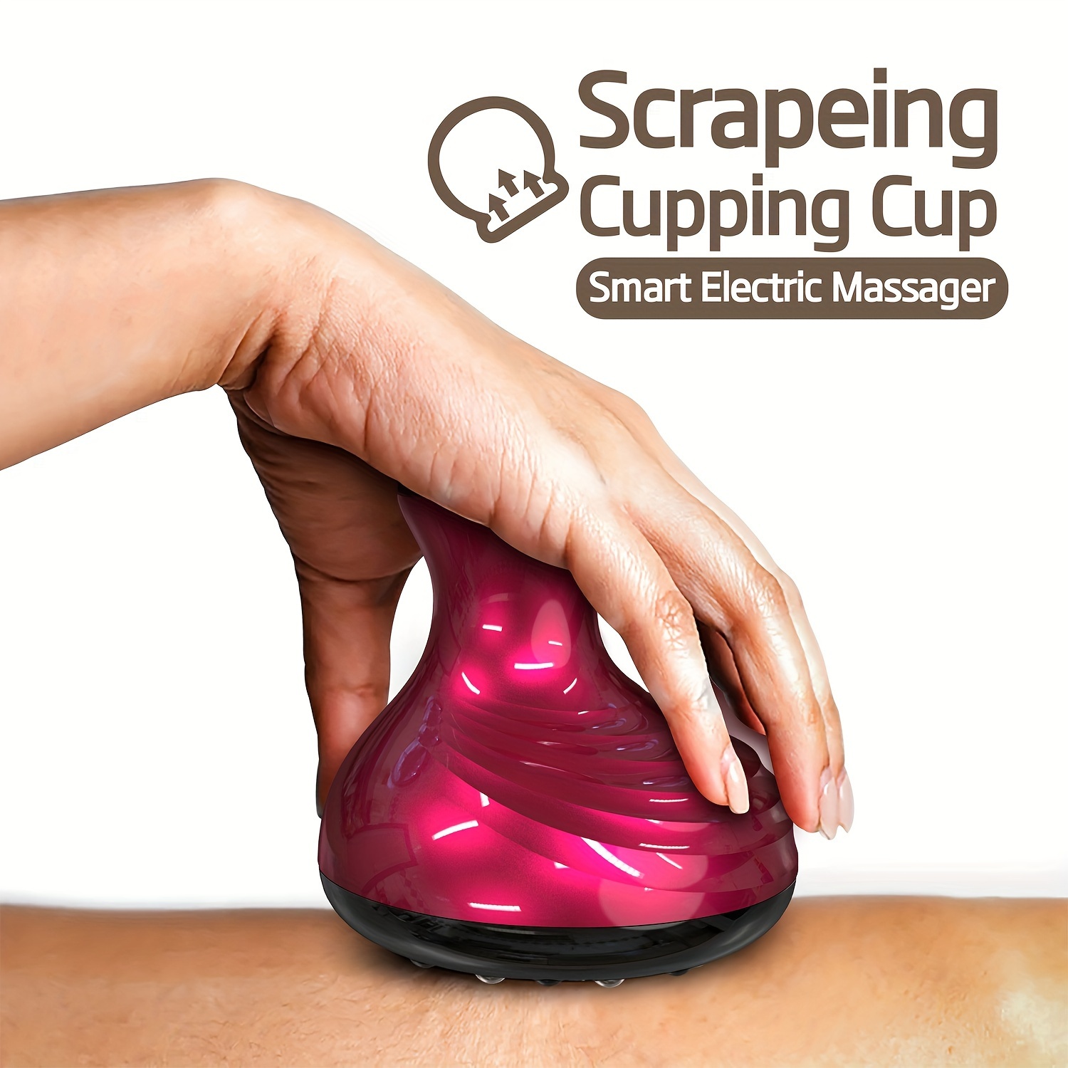portable electric cupping massager automatic   heat massager intelligent cupping massage electric heating   tools guasha cans 0