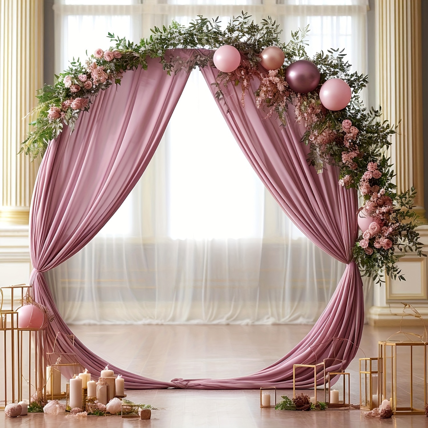 

Soft Touch Tulle Fabric Drapes: Perfect For Wedding Arches, Party Backdrops, Photo Backdrops, And - 600cm/236inch