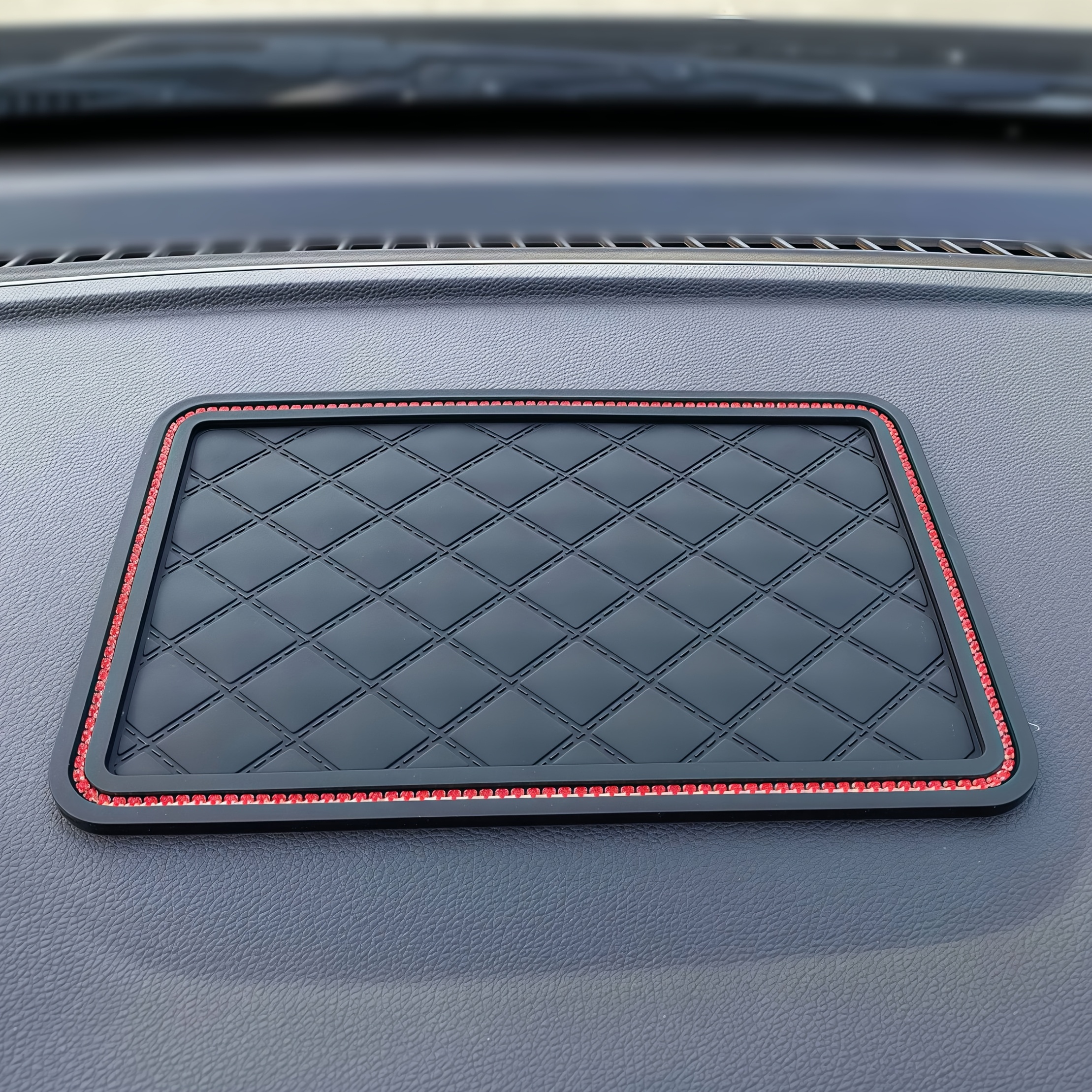 TEMU 1pcscar Phone Storage Pad Accessories, Anti Slip Pads For Automotive Products, Female Car Decoration Products