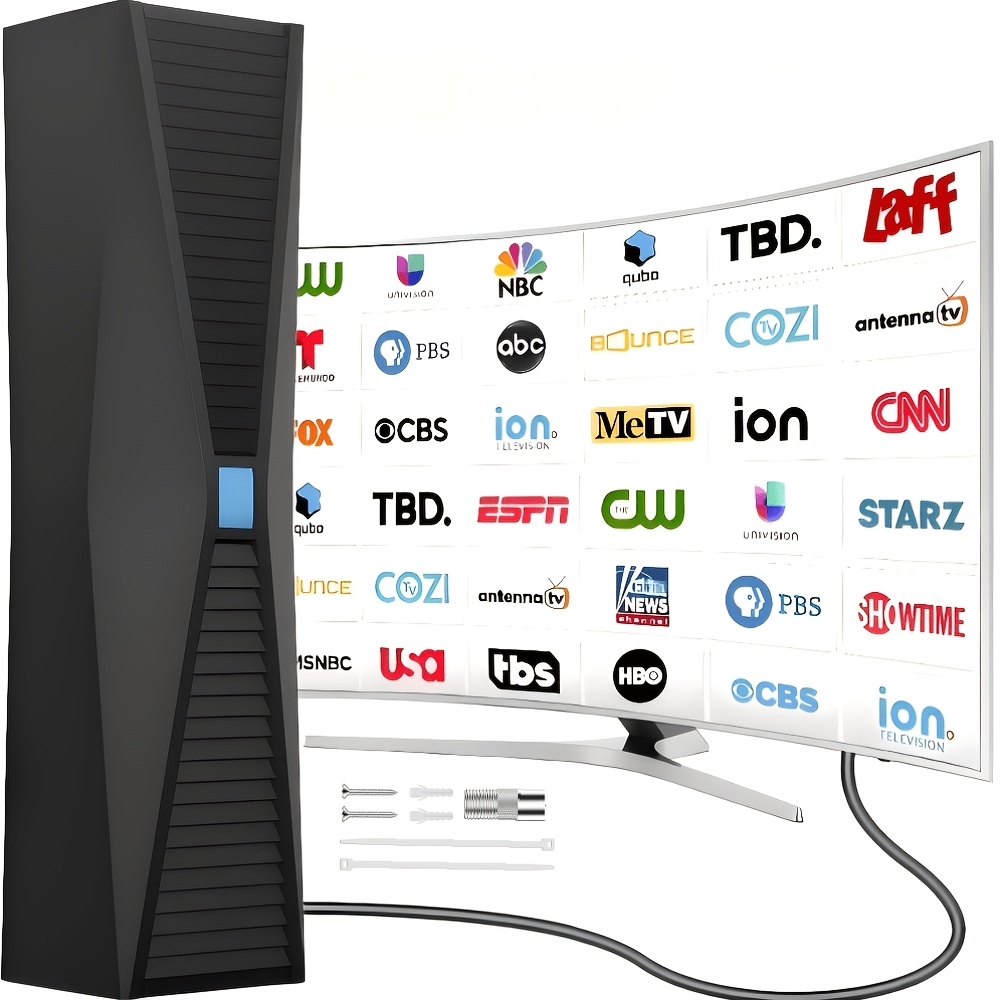 TEMU Smart Tv Antenna For Local Channels, Indoor Hdtv Antenna Long Distance Reception, Compatible With All Smart/hdtvs & Older Tvs, Supports 4k 1080p