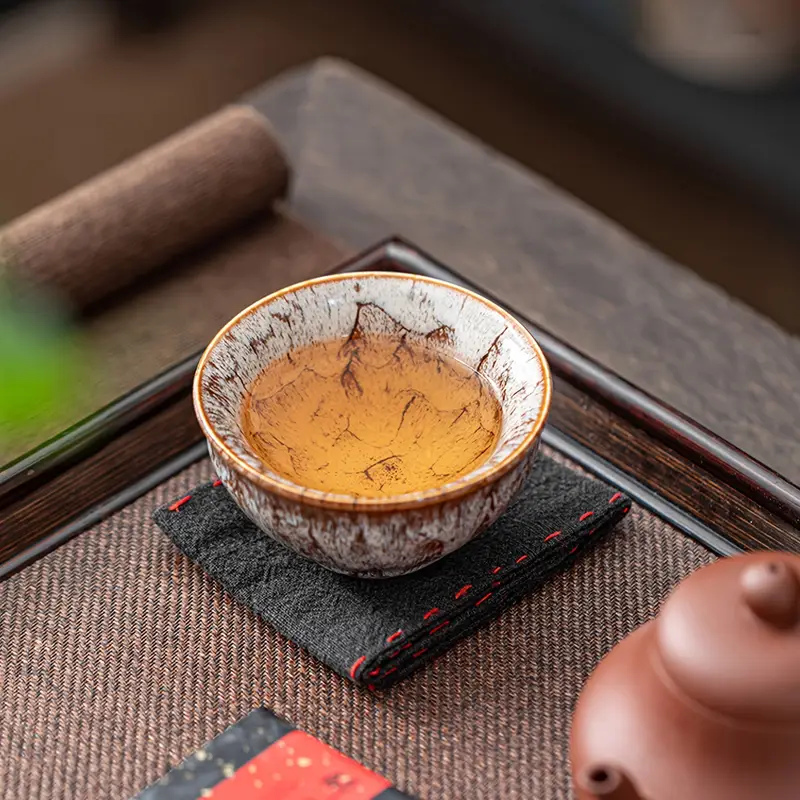 elegant ceramic set design with gift box fu tea non slip lead free reusable drinkware ideal for home office or as a thoughtful gift details 4