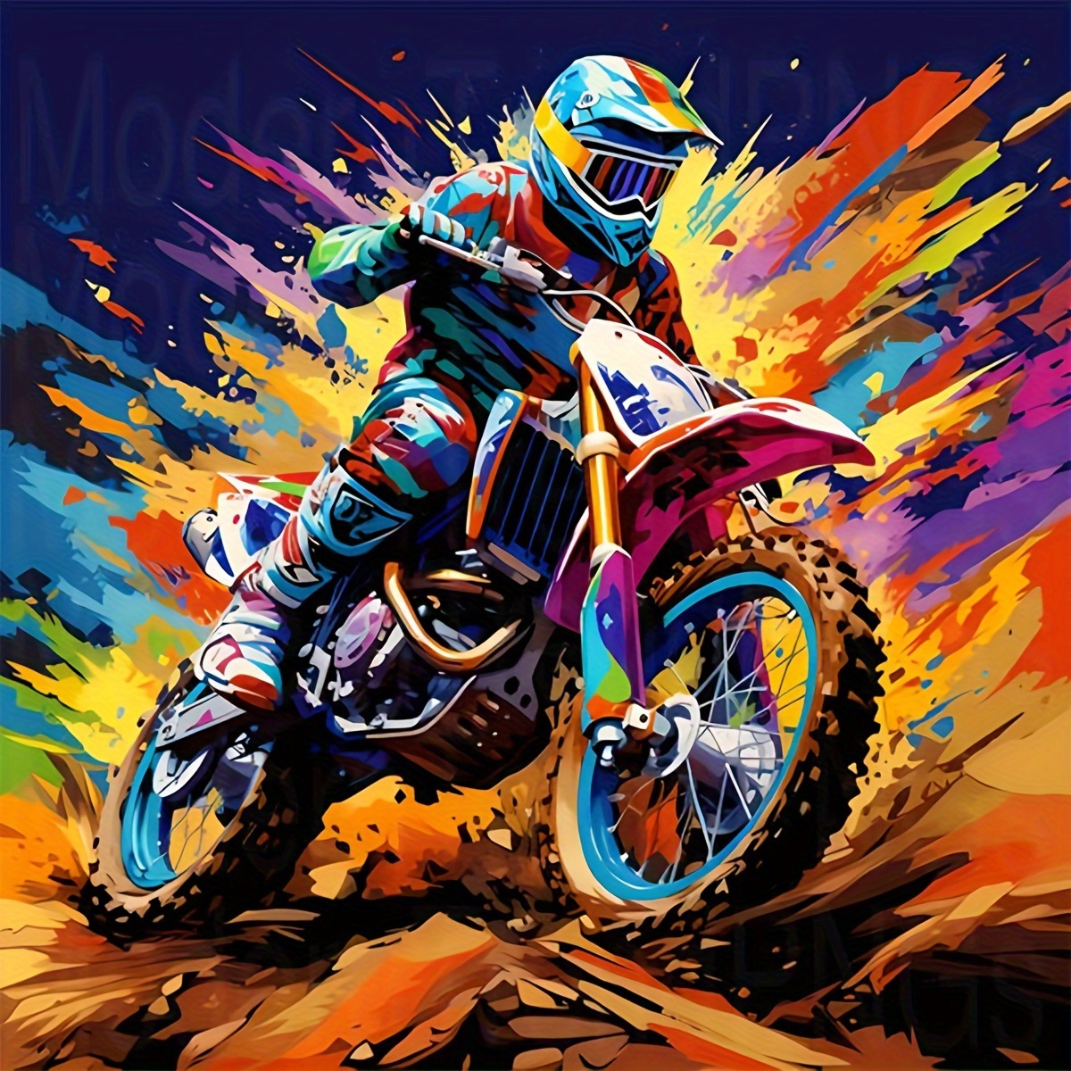 

Vibrant 5d Diy Diamond Painting Kit: Unleash Your Creativity With A 30x30cm/11.81x11.81in Motorcycle Mosaic Art - Perfect For Home Decor And Room Walls