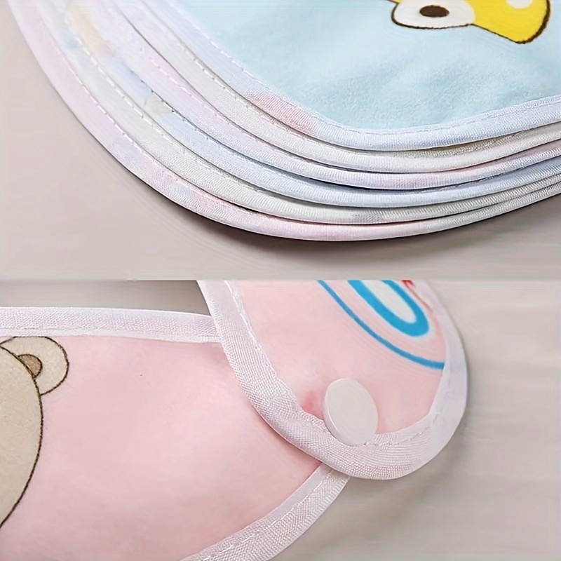 6pcs soft velvet waterproof bibs cute cartoon   shaped drool feeding bibs for   and   perfect gift for easter thanksgiving christmas halloween   home dining bibs details 3