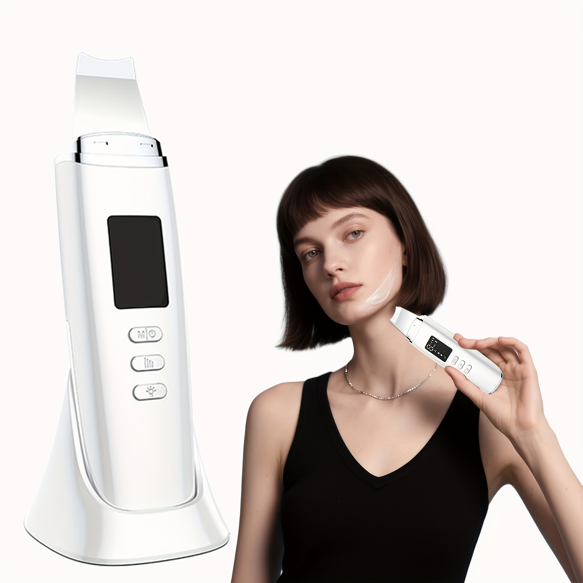 TEMU Electric Facial , Skin Cleansing Scraper, 4-in-1 Facial Cleansing Tool, 4 , 4 Adjustable Levels, Usb Rechargeable, Deep Cleansing, Designed