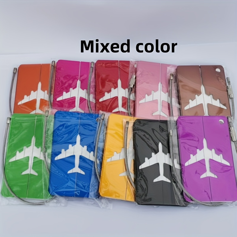 TEMU 100pcs Custom Luggage Tag Set In Various Colors, Engraved With Personalized Names, Phone Numbers, And Company Or Hotel Logos. Ideal For Travel