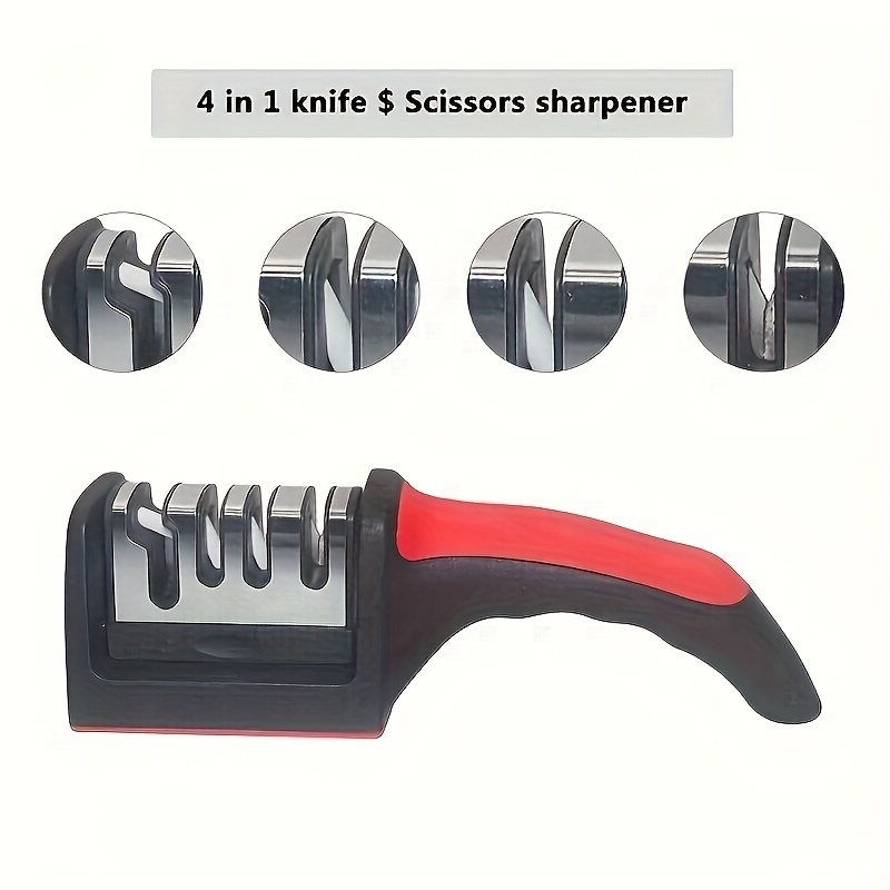 4 Stages Professional Knife Sharpener - Tungsten Diamond Ceramic Sharpener Tool