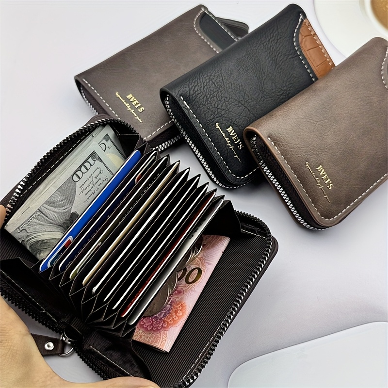 

Sales Of A Stylish Accordion Card Holder For Men And Women, Featuring 9 Card Slots And 2 Coin Pockets, Offering Space For Credit Cards And , High-quality Leather For Durability.