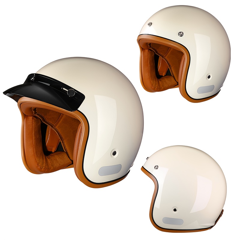cream colored motorcycle helmet and a multi Roadster III Helmet Cream •