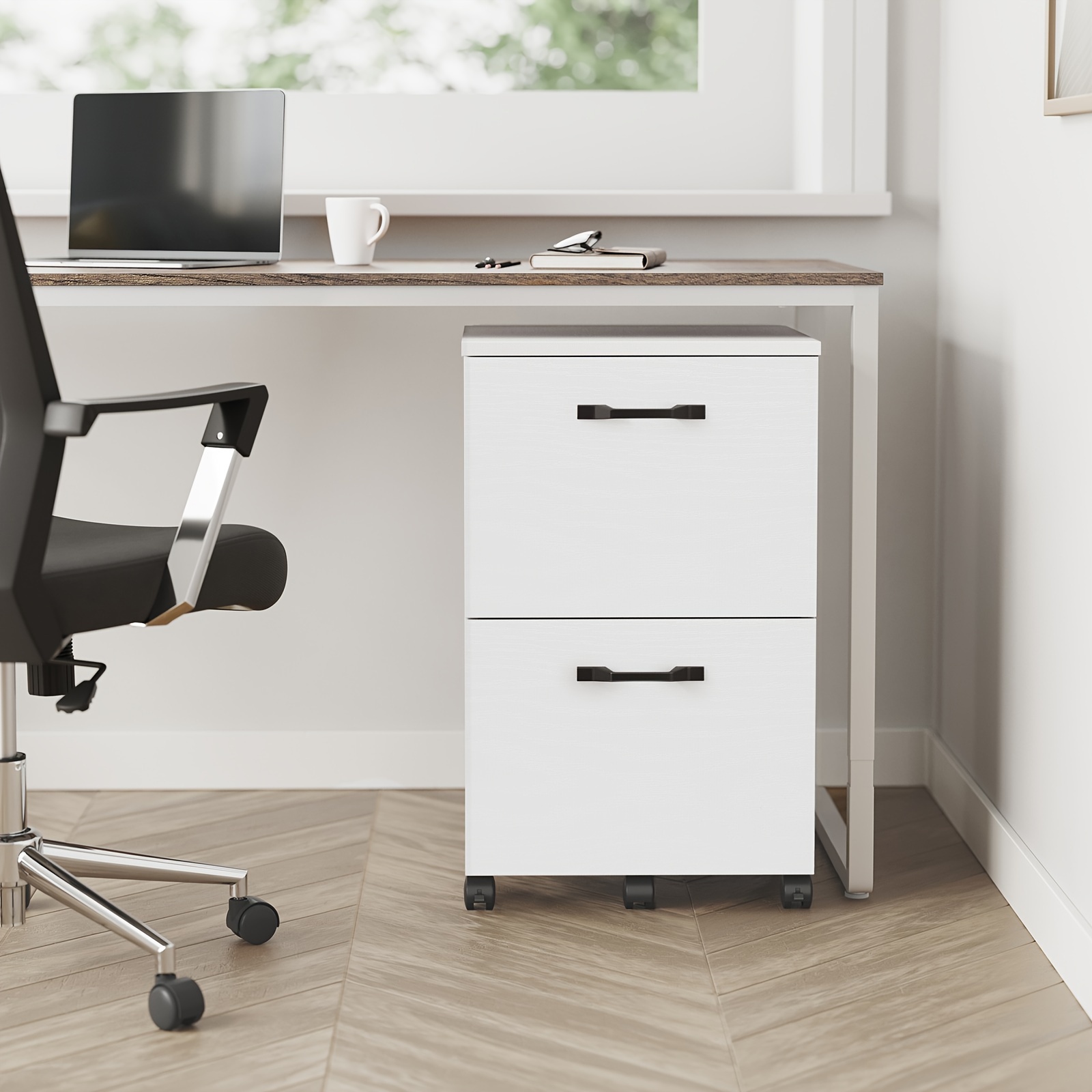 TEMU Vasagle 2-drawer File Cabinet, Rolling File Cabinet, Filing Cabinet For Home Office, Printer Stand, For A4, Letter-size Files, Hanging File