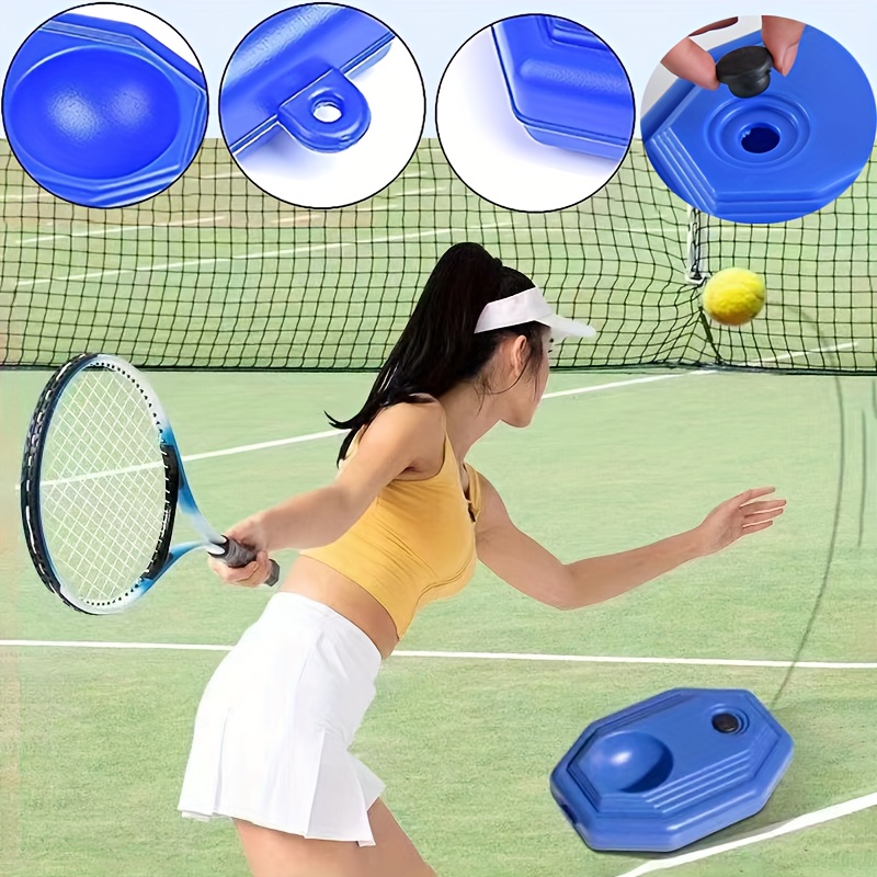 personal tennis trainer with adjustable rebound rope solo practice training system durable blue tennis equipment for backyard portable for skill levels beginners advanced solo or competitive play suitable for solo practice Product details 1