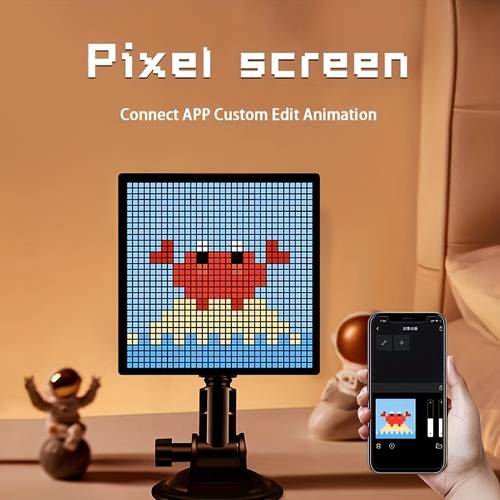 led pixel display pixel art with 32 x 32 led panel display app control text pattern animation for gaming room decor digital clock fathers day gift