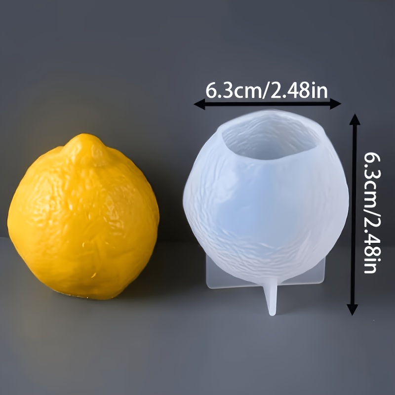 TEMU 3d Lemon Silicone Candle Mold Handmade Fruit Soap Plaster Resin Craft Casting Mold Scented Candle Epoxy Resin Mold Home Decoration Supplies