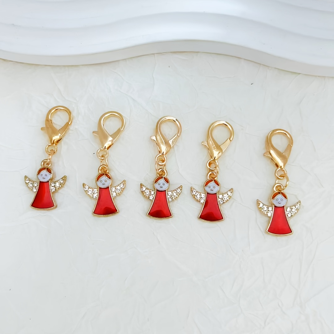 5/10pcs Keychain Set With Lobster Clasp Pendant Bag Charm