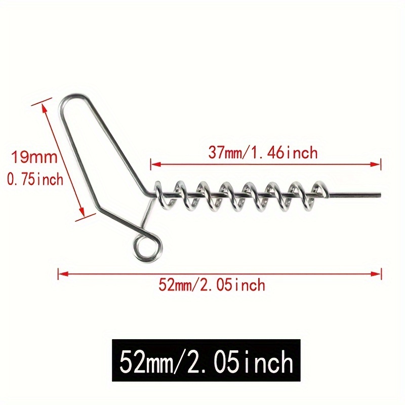 Image of 5pcs/bag The Shallow Screw Pike System Stainless Steel Softbait Spiral Spring Twist Lock Centering Pin Fixed Latch