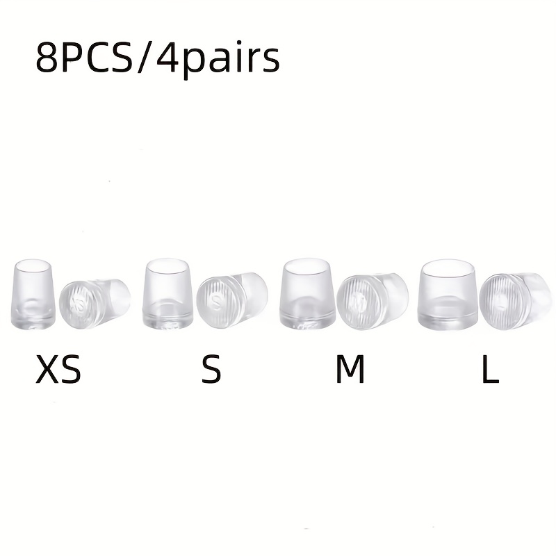 8pcs/4-pair High Heel Heel Caps, Toe And Heel For Stiletto Heels, Anti-slip And Noise-reducing, Multiple Sizes, Ideal For Wood, Tile, Weddings, Grass, Gravel, And Outdoor Activities