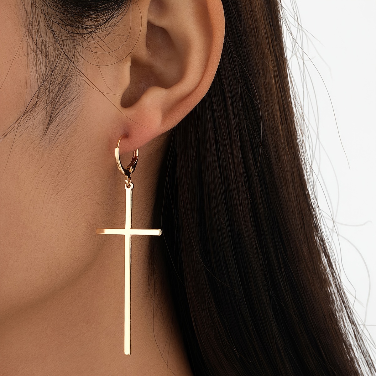 Image of A Pair Of Fashionable, Minimalist, And Trendy Women's Earrings