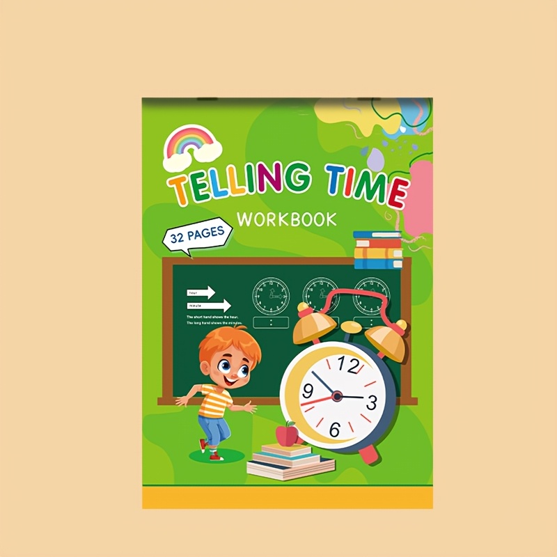 Image of Workbook For Children To Learn How To Time, Suitable For Homeschooling Kindergarten Activities, Including Worksheets For Reading, Perfect For Classroom Teaching And Back-to-school Supplies