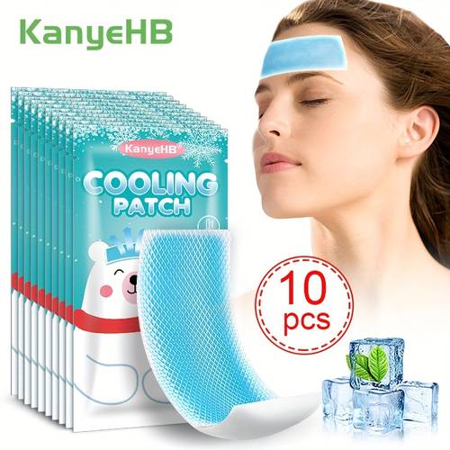 10 bags ice sheet long lasting portable convenient cold compress patch used for forehead neck and other parts