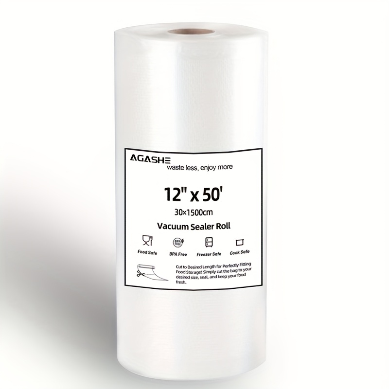 Image of 15m Vacuum Storage Bags With 4 Sizes | Extend Food Freshness, Organize Fridge & Prevent Odor Transfer | Reusable, Airtight Seal For Efficient Food Preservation ()