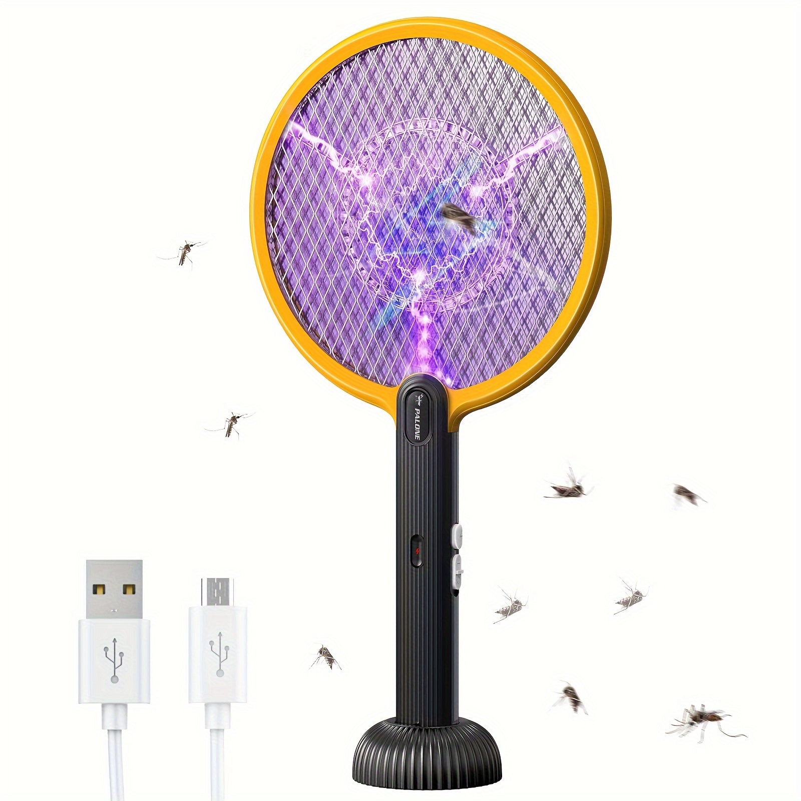 2 In 1 Electric Fly Swatter Bug Zapper Racket With Usb - Temu
