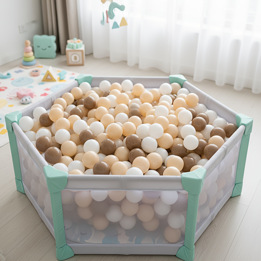 Image of 205pcs Crush-proof Plastic Ball Pit Balls For Kids And Toddlers - 3 Bright Shades, Play Toys For Pools, Toys For Boys And Girls