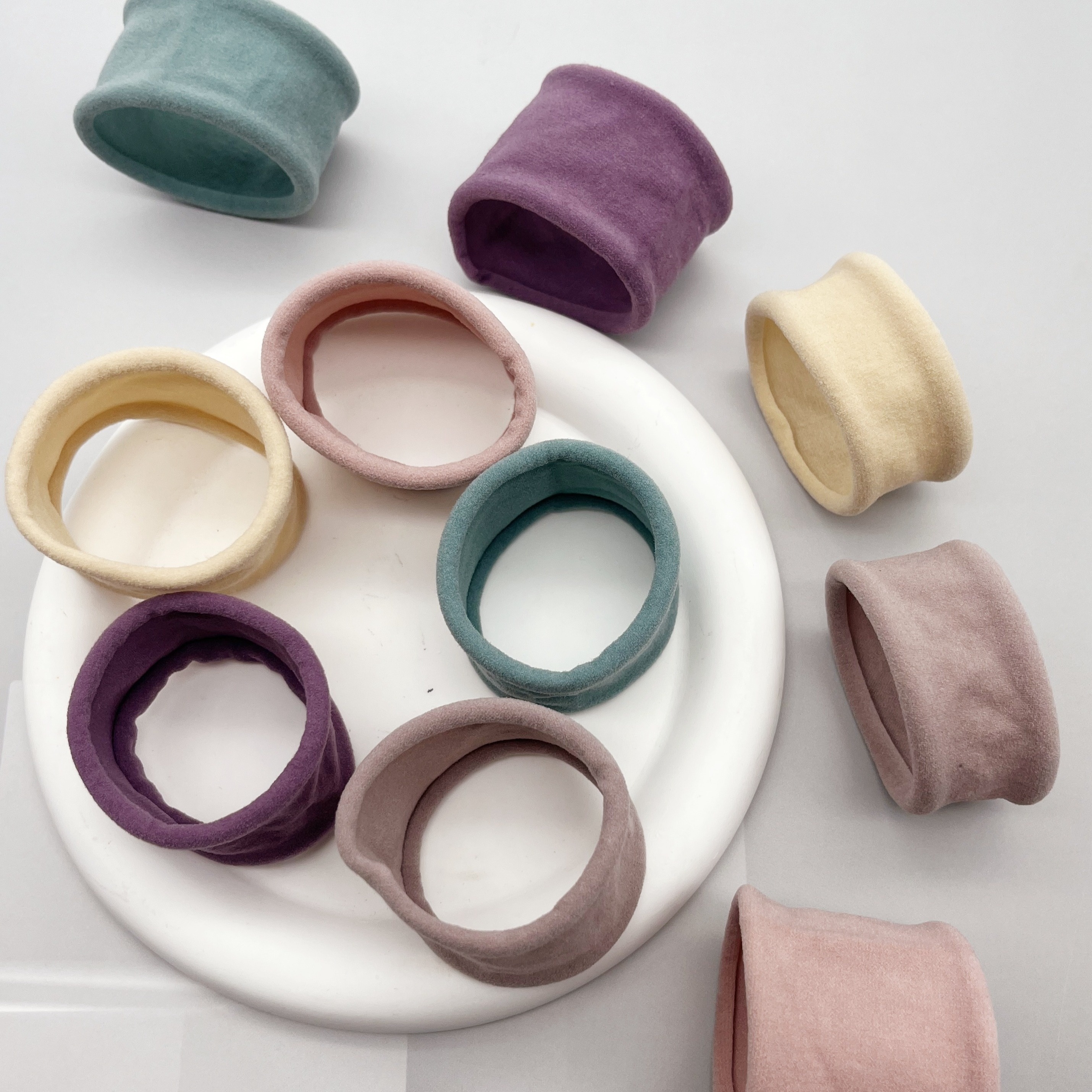 TEMU 10pcs Women's Elegant Headbands - Thick Seamless Elastic Ponytail Holders, Suitable For Daily And Back-to-school Styles, Elegant Style, Easy And