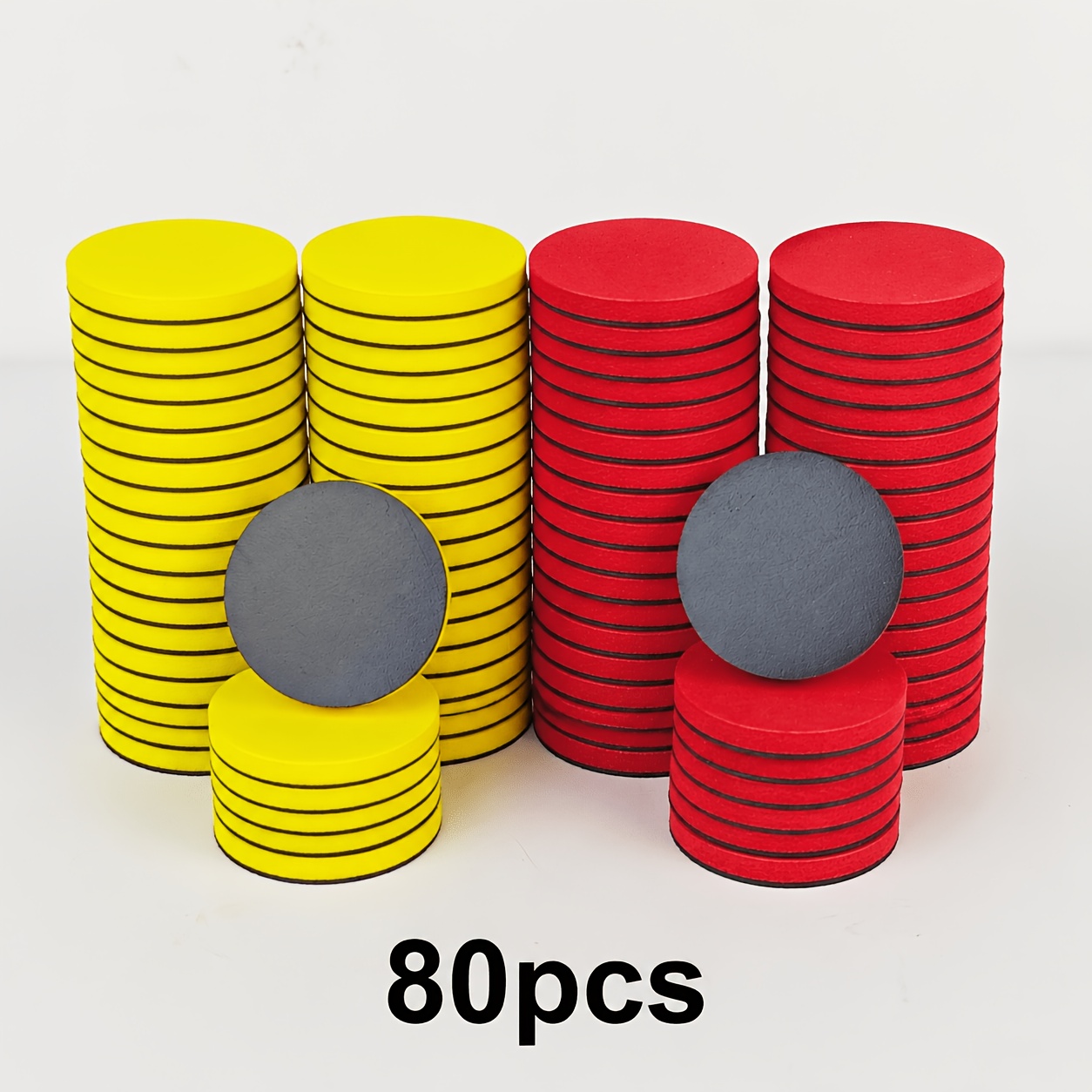 TEMU 80/160pcs Colorful Magnetic Math Counters, Counting Chips For Kids, Math Manipulatives For Addition, Subtraction And Number Learning, Preschool