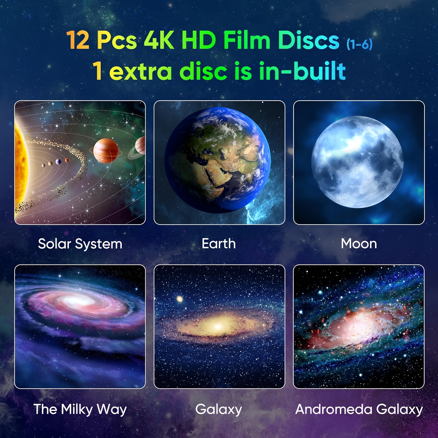 Galaxy Projector Star Projector with Adjustable Knob