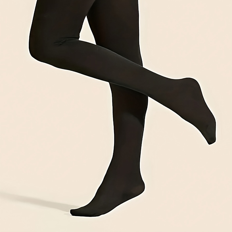 1 Pair Women's Thick Thermal Tights - Heavy-Duty Winter Pants with Leg Warmth, Full-Length Coverage & Layering Base Layer for Extreme Cold - Elegant Black Leggings (Hand Wash/Dry Clean) - Ideal for //Outdoor Activities