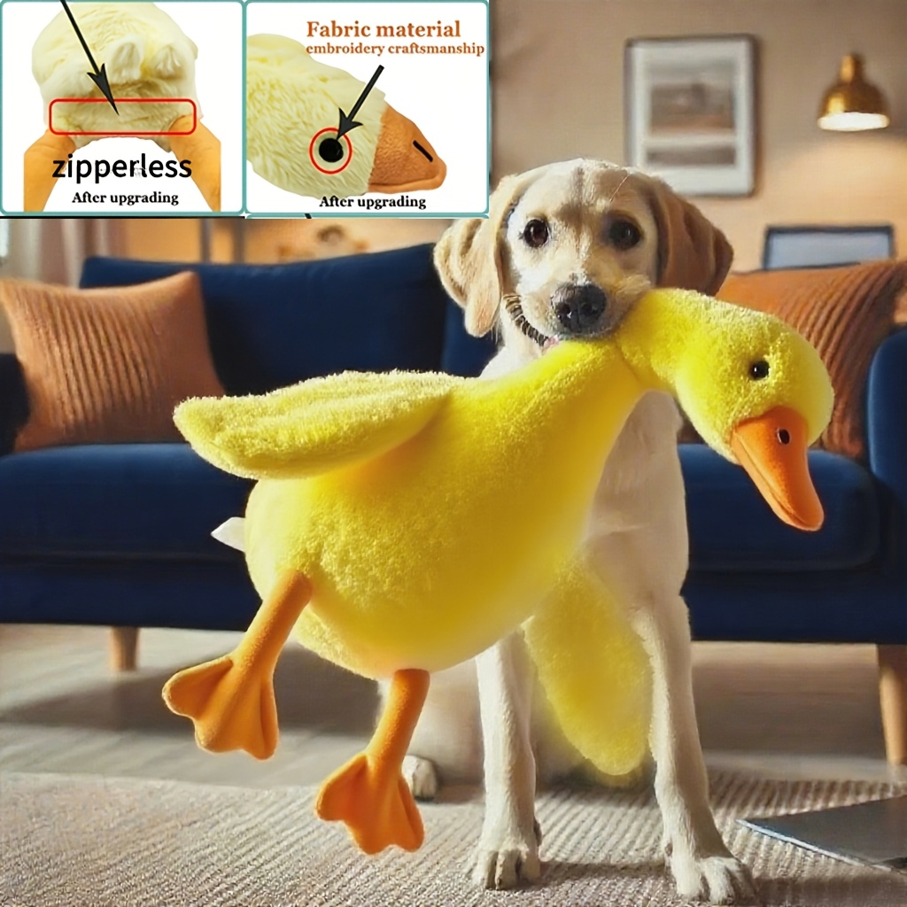 50cm Weiche Enten-Plüschtier für Katzen  Hunde, in Mehreren Farben Erhältlich. Upgraded Version mit Bestickten Augen  Reißverschlussfreiem Design. Waschbares Riesen-Enten-Plüschtier, Hundebegleiter-Spielzeug. Ideales Geschenk für Feiertage, Neujahr oder Partys für Große, Mittlere  Kleine Haustiere
