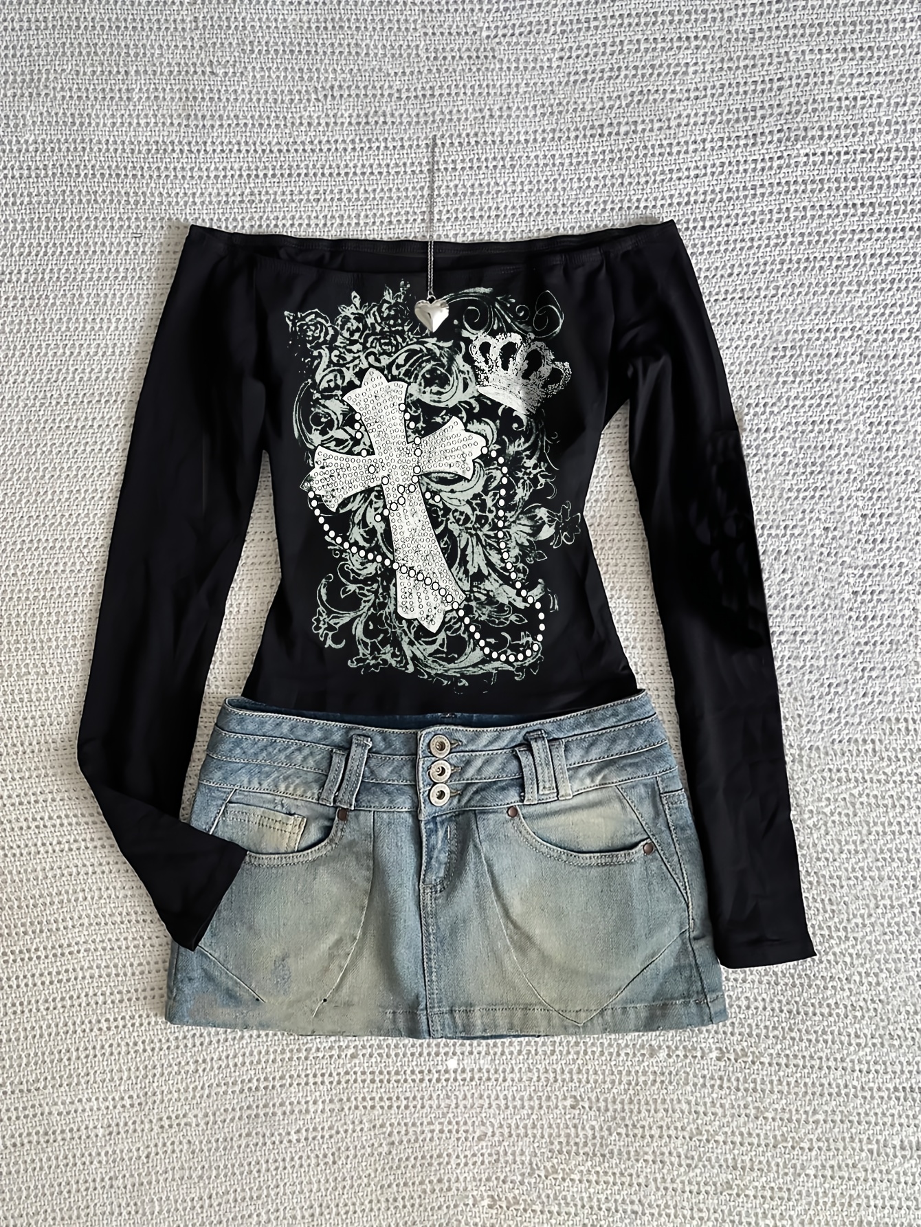 cross shirt y2k sold on Temu United States