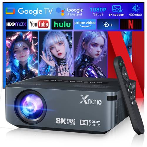 hd smart projector with dual band wifi and wireless wireless mobile phone screen projection local 1080p supports 8k compatible with smartphones tv sticks boxes usb hdtv fully automatic focusing and trapezoidal distortion