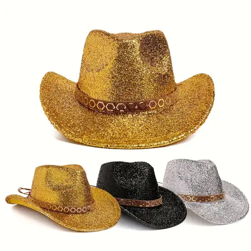 Cappello Da Cowboy Con Paillettes Rosso - Stile Western Retrò Per Feste, Discoteca E Costumi - Foto 7